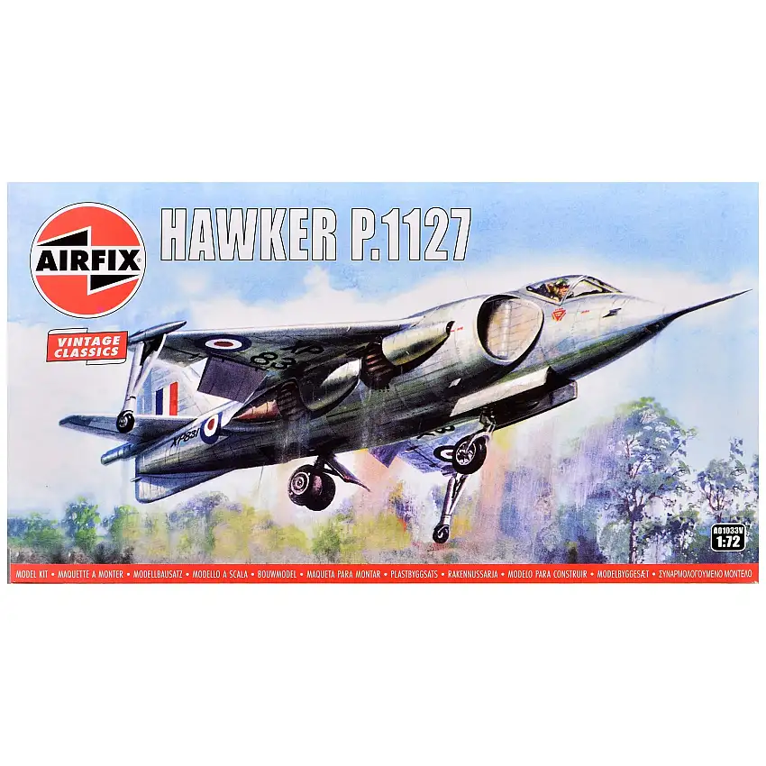Level 1 Model Kit Hawker P.1127 Aircraft 1/72 Plastic Model Kit by Airfix