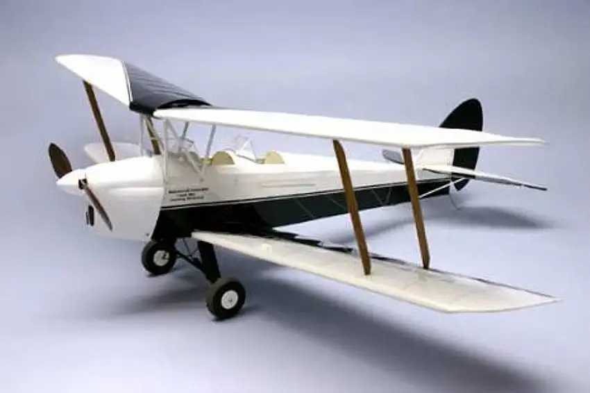 Tiger Moth Wooden Airplane Kit 35" Wingspan (Suitable for Electric R/C) Dumas