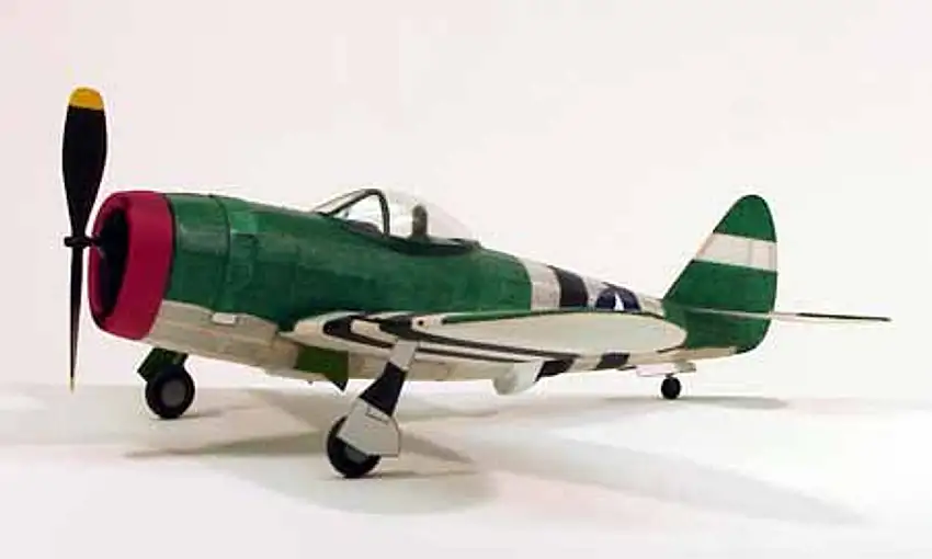 P-47 Thunderbolt Rubber Powered Model Airplane Dumas