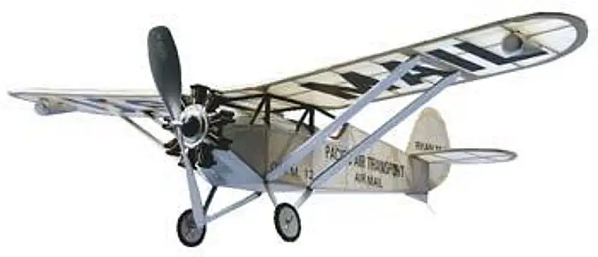 Ryan M1 Mail Plane Rubber Pwd. Airplane Laser Cut Kit 18" Wingspan Dumas