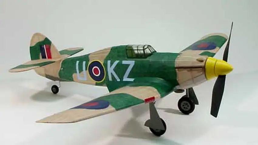Hawker Hurricane Wooden Model Airplane Dumas