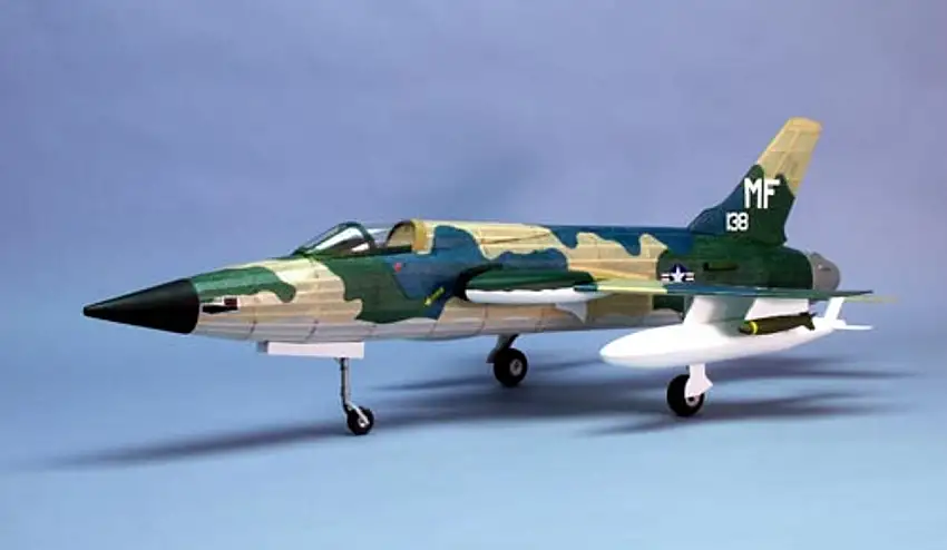 F-105 Thunderchief Laser-Cut Wooden Model Airplane Dumas
