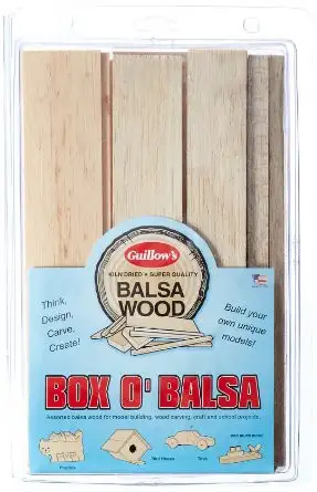 GUILLOWS - Bag-O-Balsa Random Sizes 1lb. Balsa Wood Pack (#14)