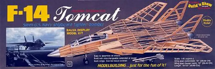 F-14 Tomcat Balsa Model Airplane Guillows