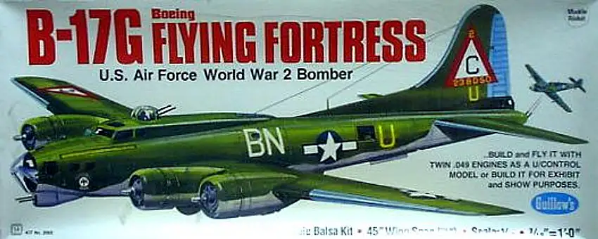 B-17G Flying Fortress Balsa Model Airplane Guillows