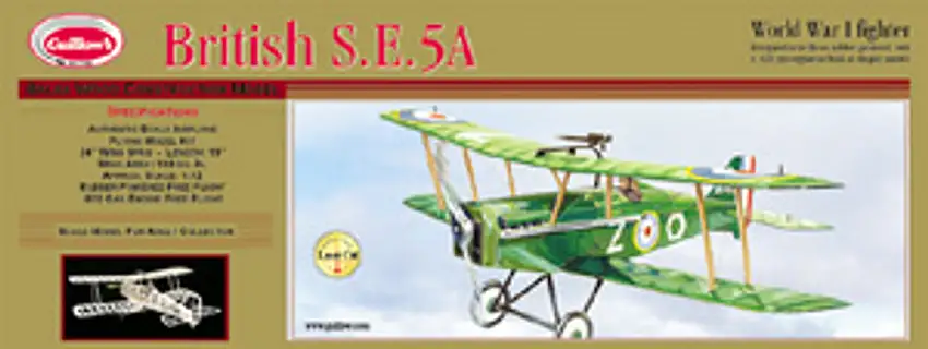 British SE5A Balsa Model Airplane Guillows