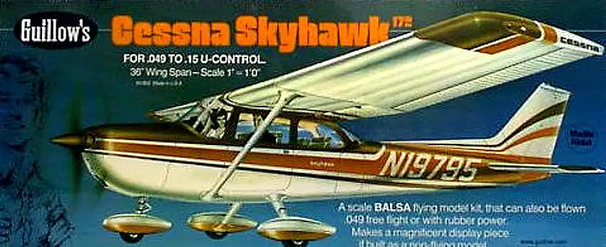 Cessna Skyhawk Balsa Model Airplane Guillows
