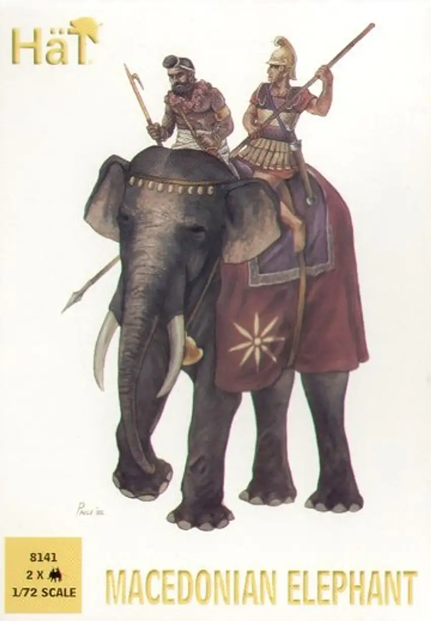 Macedonian Elephant (2 w/2 Riders) 1-72 Hat