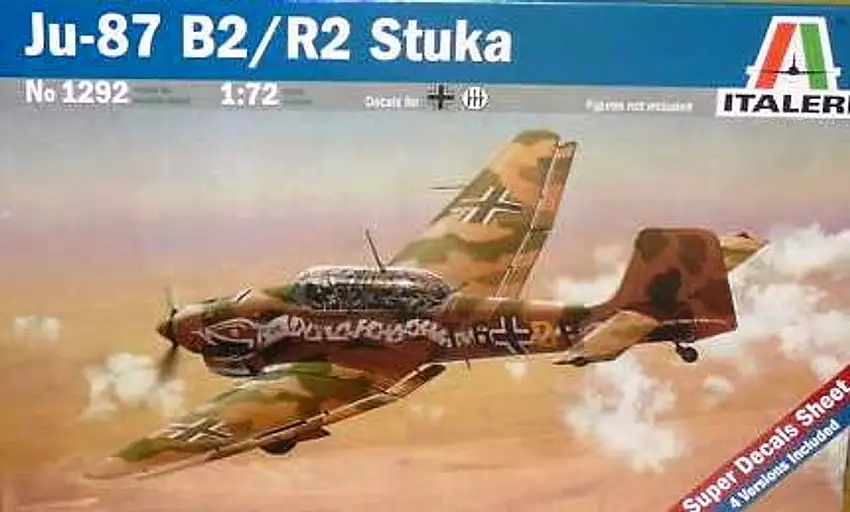 Junkers Ju87B2/R2 Stuka German Bomber 1/72 Italeri