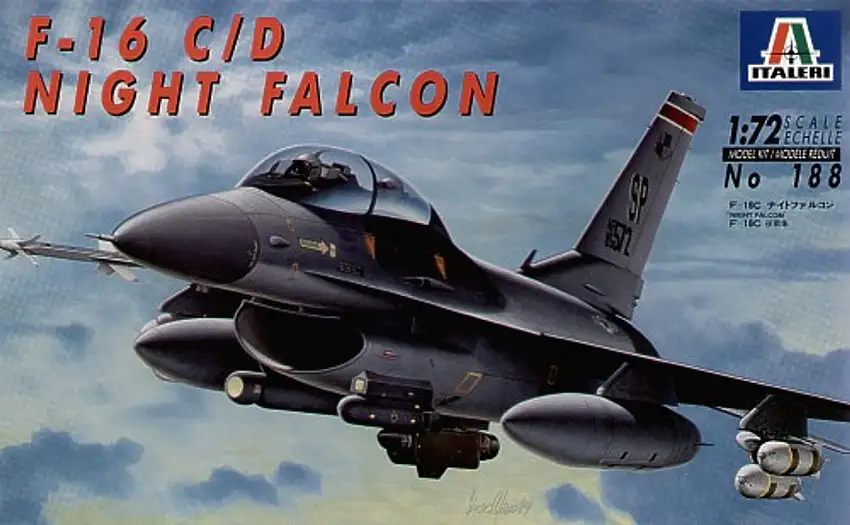 F-16C Night Falcon 1/72 Model Airplane Italeri