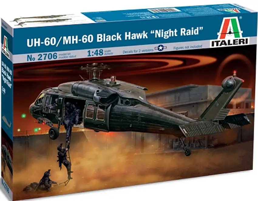 UH-60/MH60 Black Hawk Night Raid Helicopter 1/48 Italeri