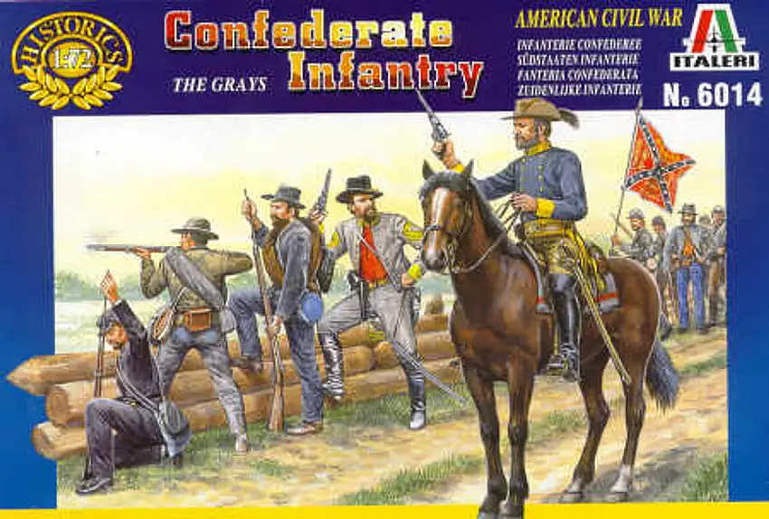 Confederate Infantry Figures 1/72 Italeri