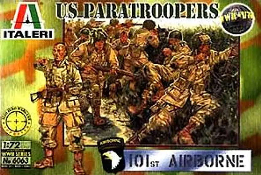101st Airborne Paratroopers 50 in all 1/72 Italeri