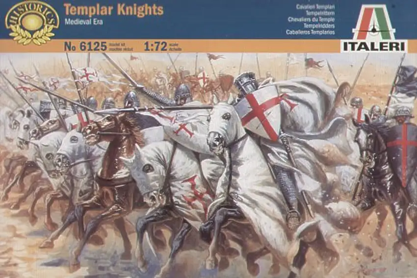 Medieval Era Templar Knights (15 Mounted) 1/72 Italeri
