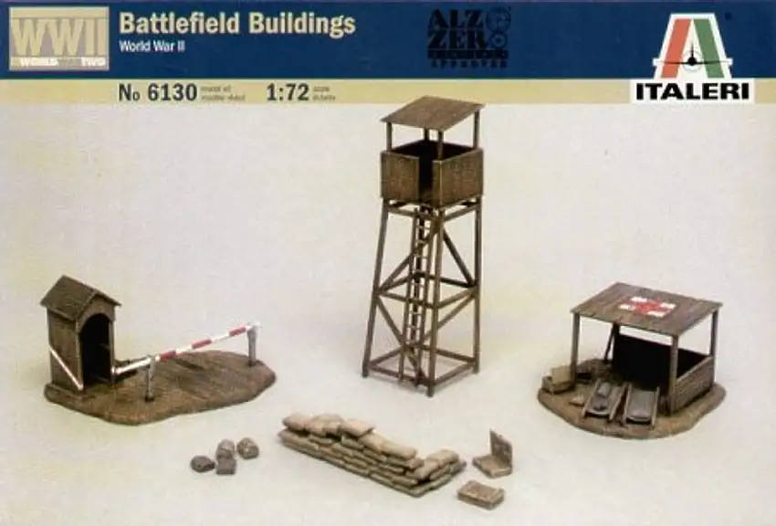 Battlefield Buildings (First-Aid Post, Check Point & Tower) 1/72 Italeri