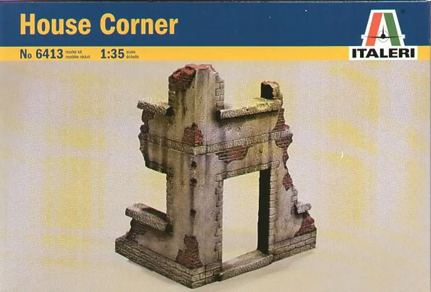 Ruin House Corner Wall Section 1/35 Italeri