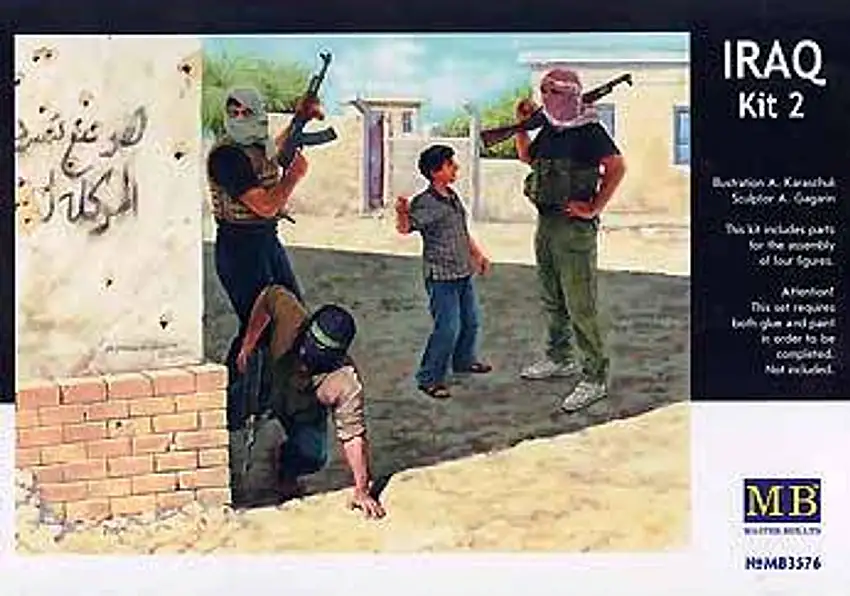 Insurgence w/Guns & Civilian in Iraq Set #2 (4) 1-35 Masterbox