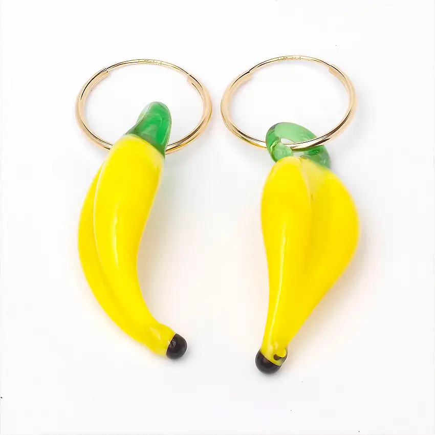 Banana Hoop Earrings