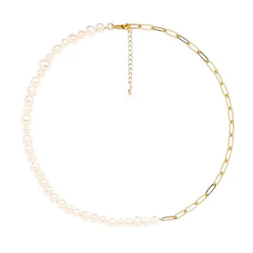 Amara Pearl & Chain Necklace