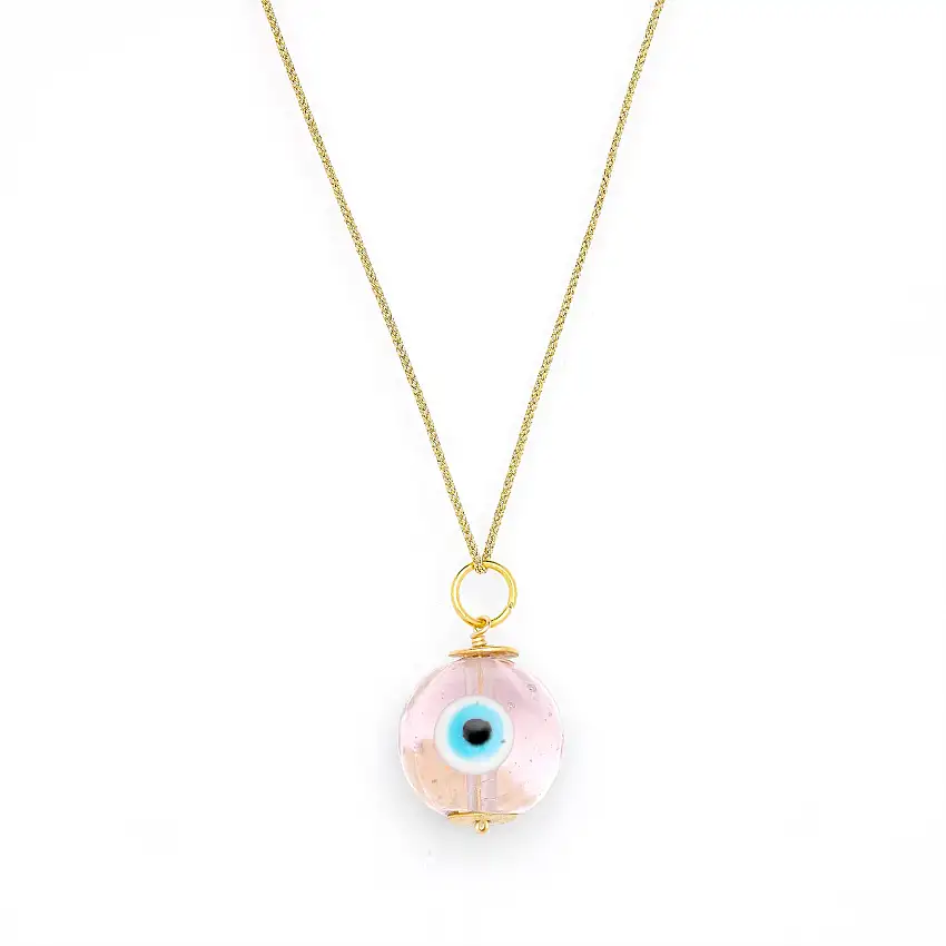 Ballerina Evil Eye Pendant Necklace