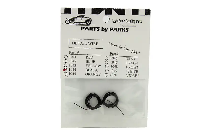 Black 4 ft. Detail Plug Wire 1/25 Parts by Parks