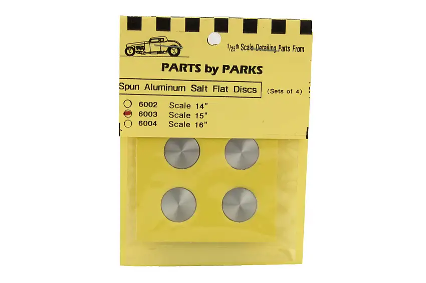 Salt Flat Type Disc-Scale 15" 5/8" dia. (Spun Aluminum) (4) 1/25 Parts by Parks