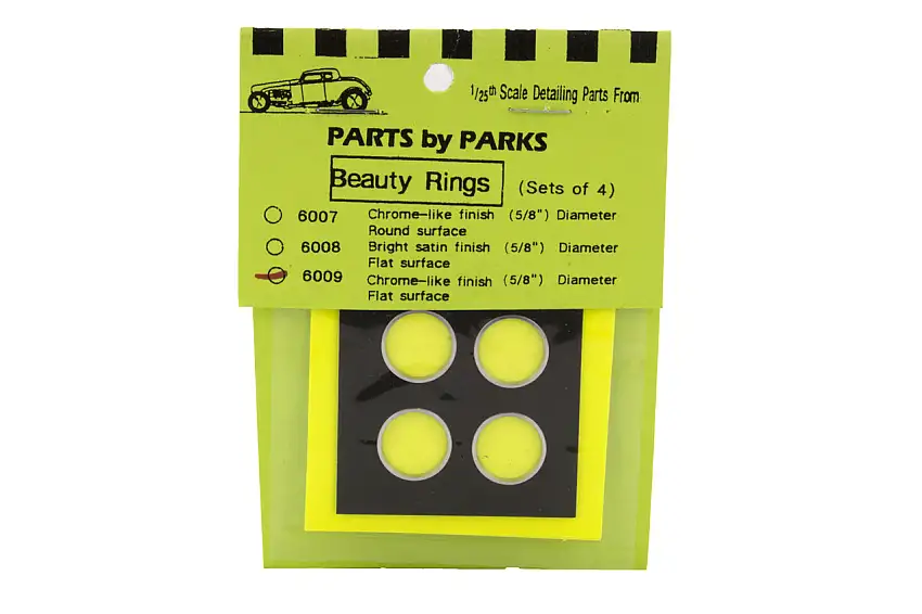 Beauty Rings 5/8" dia. Flat Surface (Chrome Finish) (4) 1/25 Parts by Parks