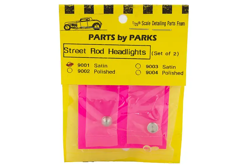 Street Rod Headlights - Cone Back - (Satin Finish) (2) 1/25 Parts by Parks