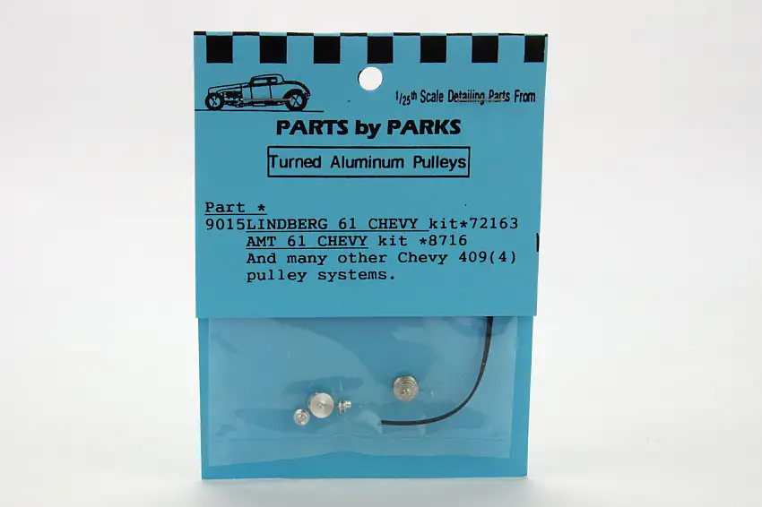 Pulley Set 1961 Chevys & Chevy 409 (Spun Aluminum) (4) 1/25 Parts by Parks