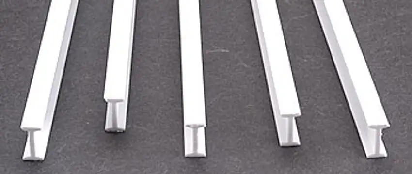 7/16 x 7/32 Fineline I-Beams Styrene (5) Plastruct Supplies