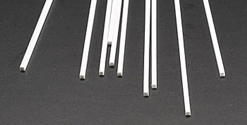 .080 Squared Rods Styrene (10) Plastruct Supplies