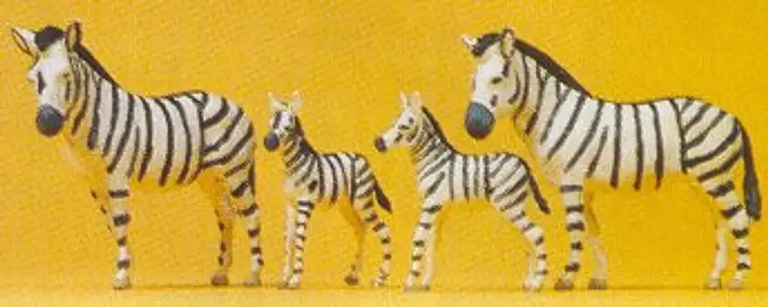 Zebras (4) HO Preiser Models