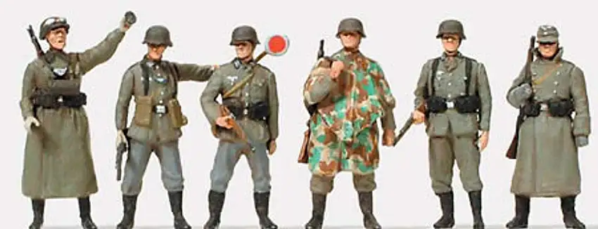 Unpainted German Reich Military Police Guards 1939-1945 (6) (Kit) 1/72 Preiser Models