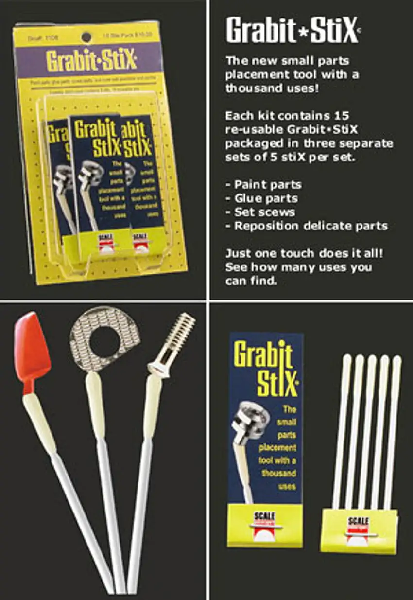 Grabit-Stix Tool (for working w/small parts) (15 pc) Scale Motorsport
