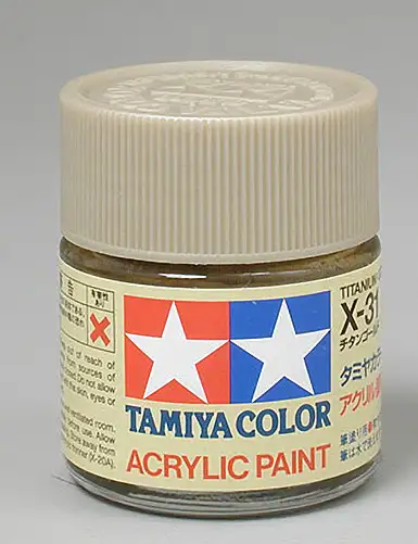TAMIYA - Acrylic X31 Titanium Gold - Paint 3/4 oz Bottle (81031)
