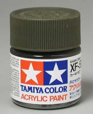 TAMIYA - Acrylic XF51 Flat, Khaki Drab 23ml (81351)