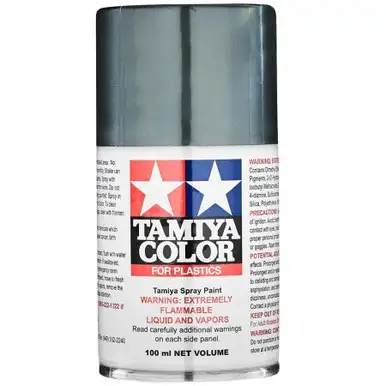 TAMIYA - TS-100 Semi-Gloss Bright Gun Metal 100ml Spray Lacquer Paint Can (85100)