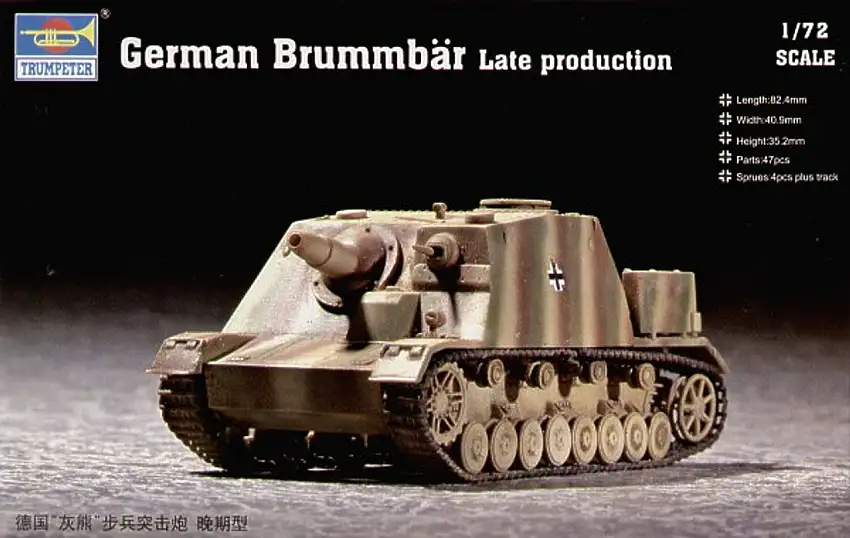 Brummbar Late Production Tank 1/72 Trumpeter