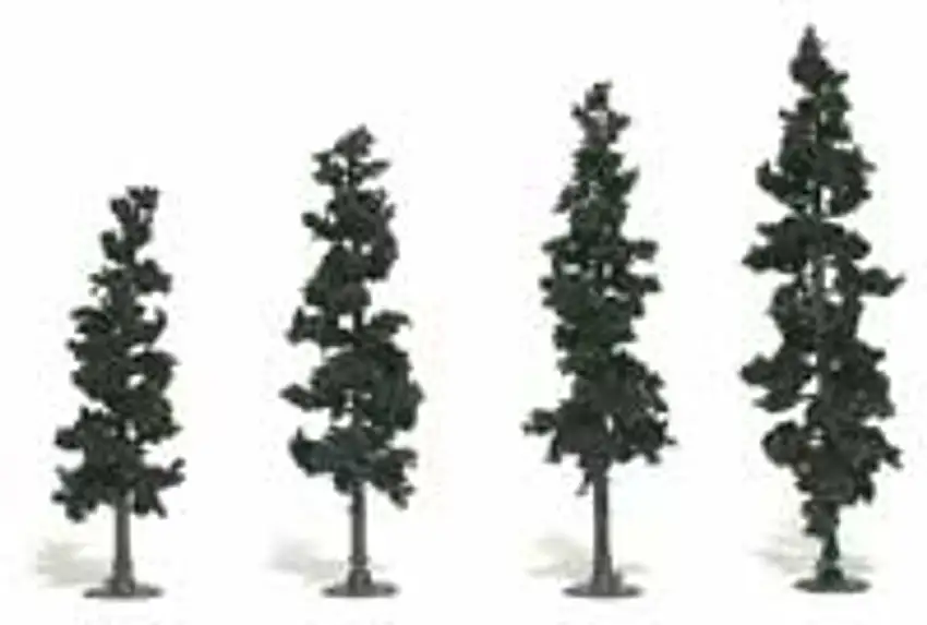 Conifer Green Ready Made Pines 4" - 6" Woodland Scenics