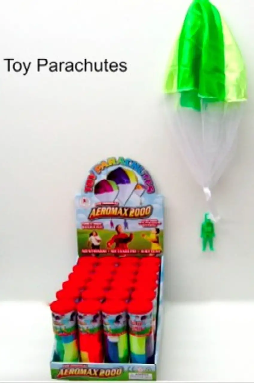 Toy Parachute w/Figure in Plastic Tube Aeromax