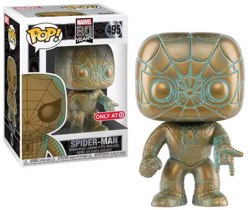 Funko 80th Anniversary POP! Marvel Spider-Man Exclusive Vinyl Figure #495 [Patina]
