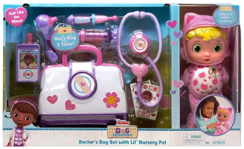 Disney Doc McStuffins Pet Rescue Doctor's Bag Set with Lil' Nursery Pal Exclusive Playset [Lil' Kitty]