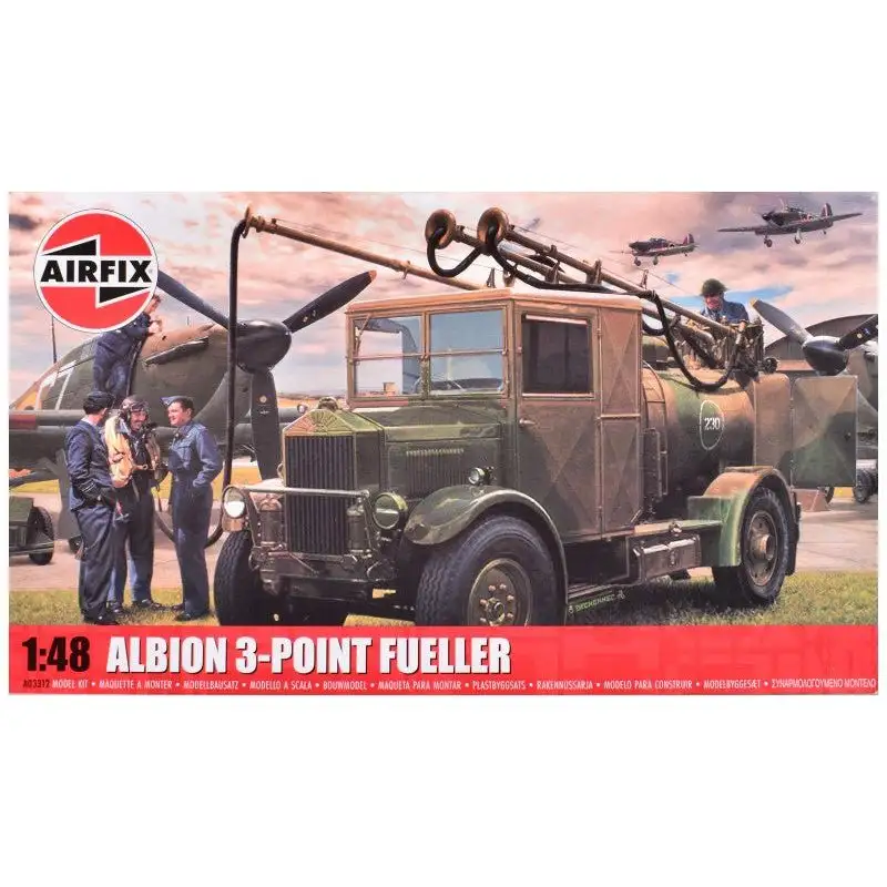 Level 2 Model Kit Albion 3-Point Fueller Truck 1/48 Plastic Model Kit by Airfix