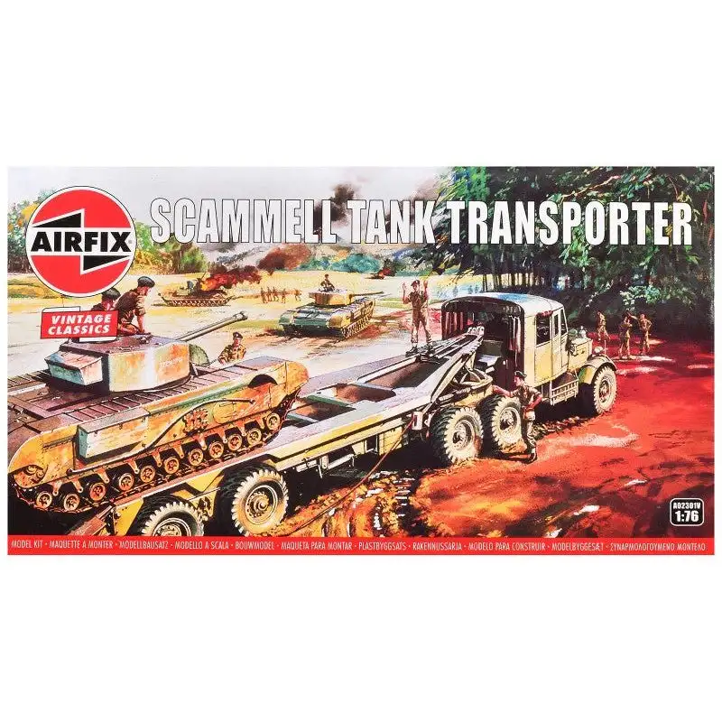 Level 2 Model Kit Scammel Tank Transporter 1/76 Plastic Model Kit by Airfix