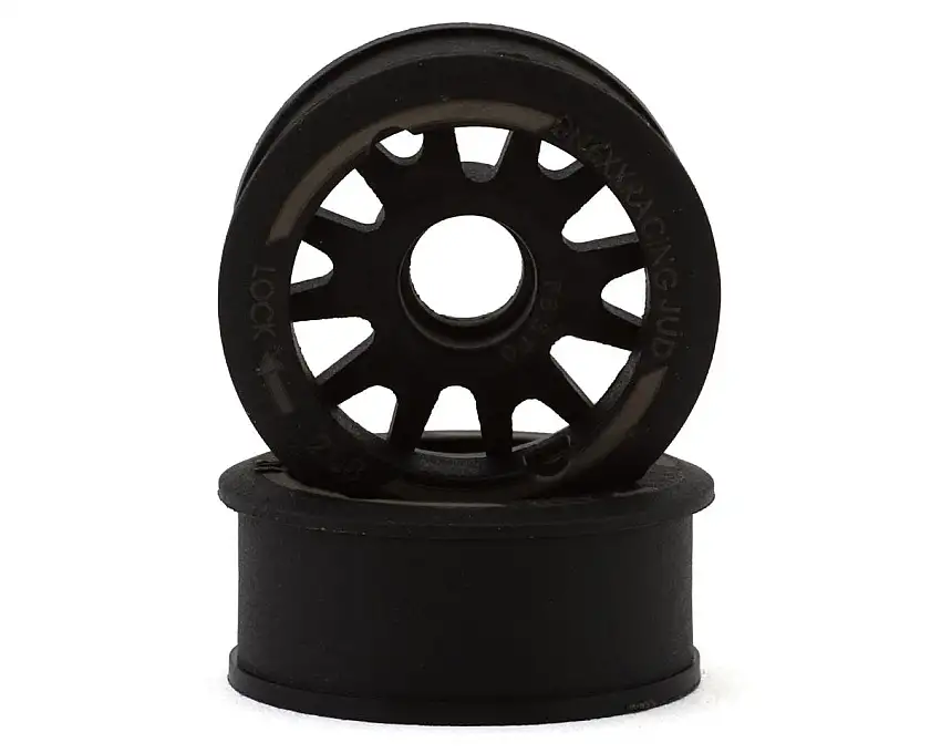 NEXX Racing Mini-Z RWD "JUD" EVO Front Threaded Side-Wall Carbon Fiber Rims (0mm Offset) (Black) (2)