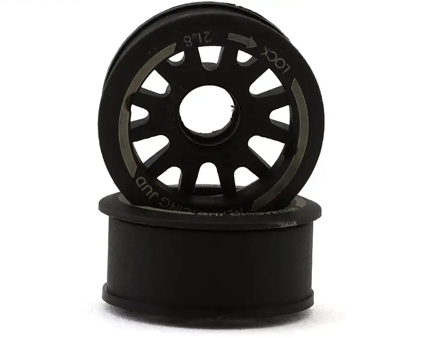 NEXX Racing Mini-Z RWD "JUD" EVO Front Threaded Side-Wall Carbon Fiber Rims (1mm Offset) (Black) (2)