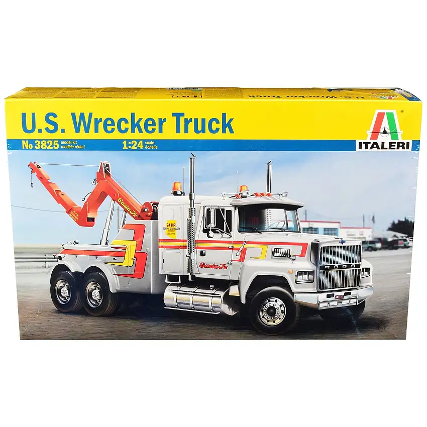 Skill 4 Model Kit U.S. Wrecker Tow Truck 1/24 Scale Model by Italeri