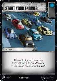 Transformers Trading Card Game Wave 1 Rare Start Your Engines #068